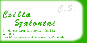 csilla szalontai business card